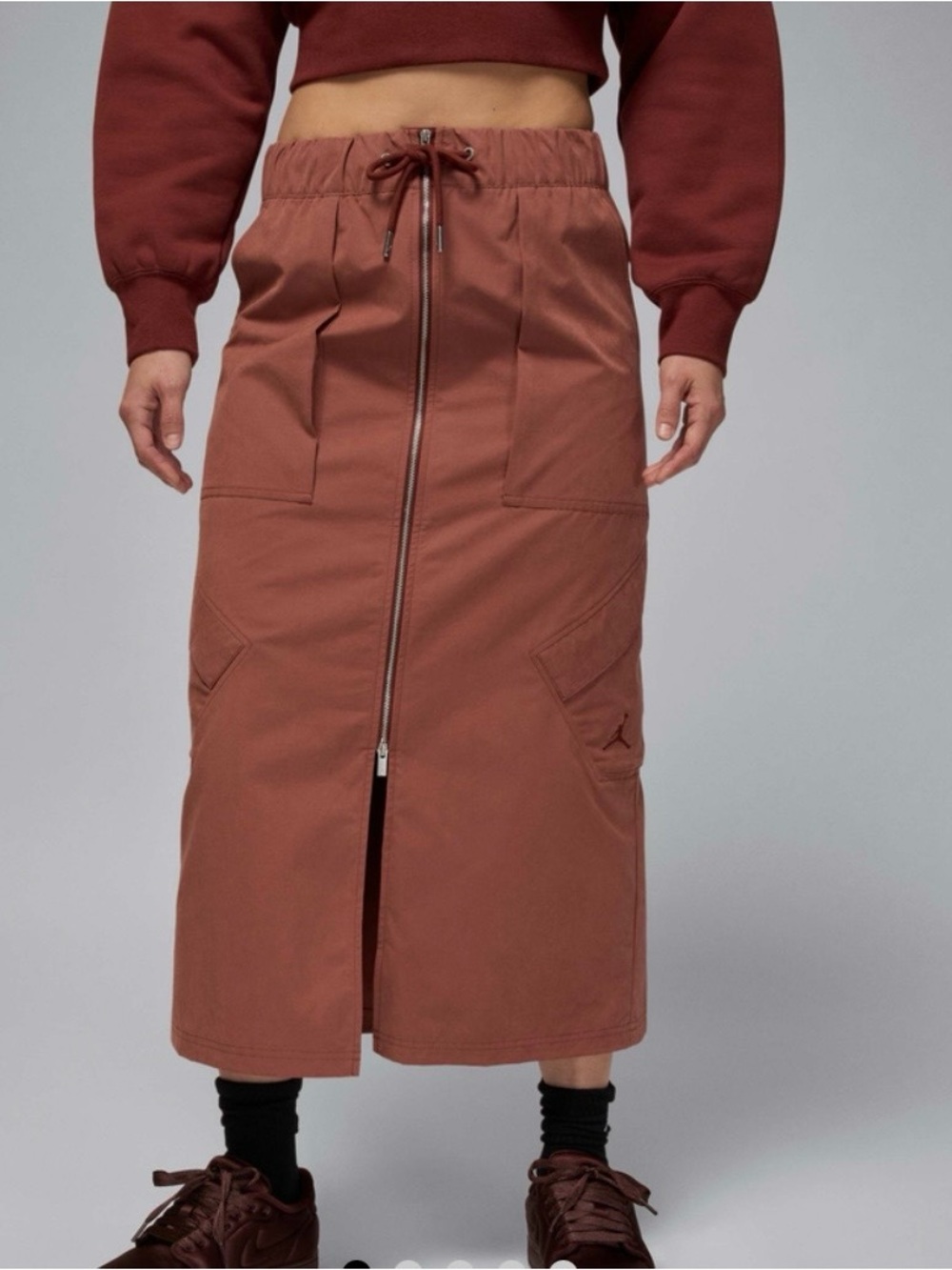 NWT Nike Air Jordan Chicago Cargo Skirt Drawstring Full Zip Large Tall $120